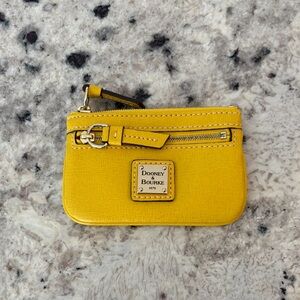 Dooney & Bourke Yellow Leather Zip Wallet